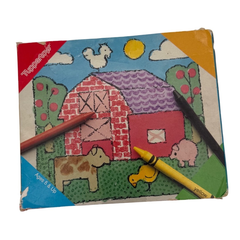 Tupperware Tuppertrays Picture Plates Set of 6 Rubbing texture Art Drawing